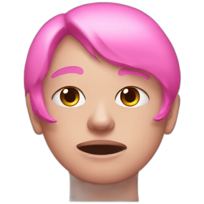 Pink hurt emoji
