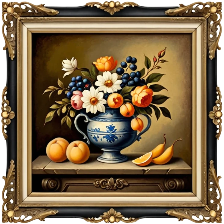 Old painting in the auction emoji