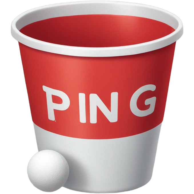 Ping pong ball red solo cup emoji