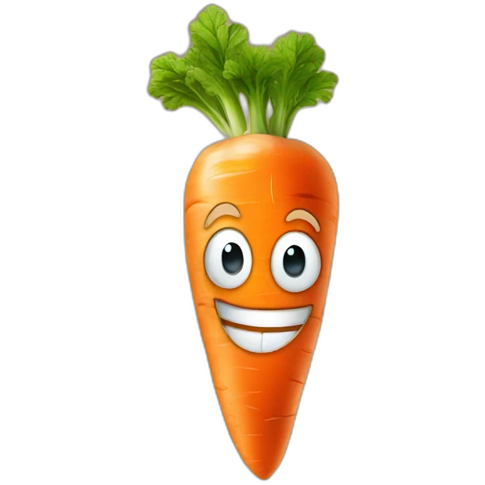a happy smiling carrot emoji