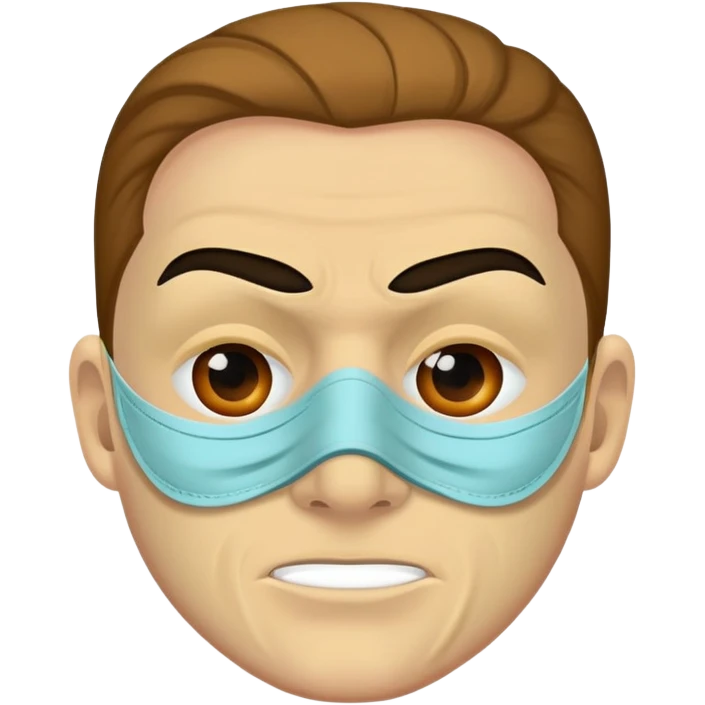 Alex the Terrible wearing signature mask emoji