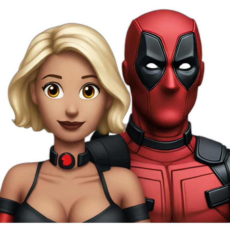 deadpool with wife emoji