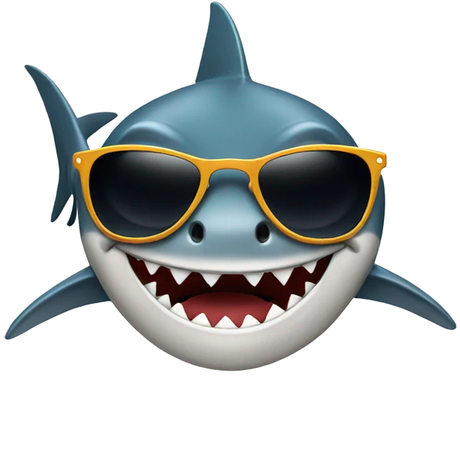 Shark with sunglasses  emoji