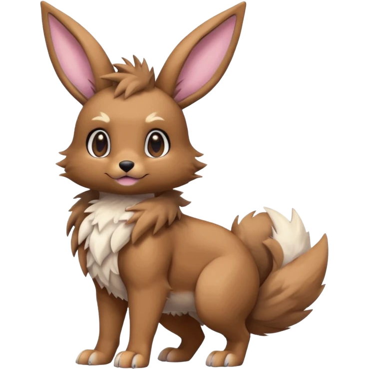 Bunny-Eevee-Sergal-hybrid-fusion, full body emoji