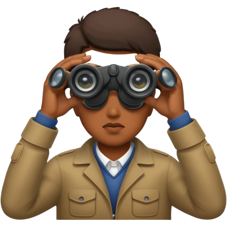 on the lookout binoculars emoji
