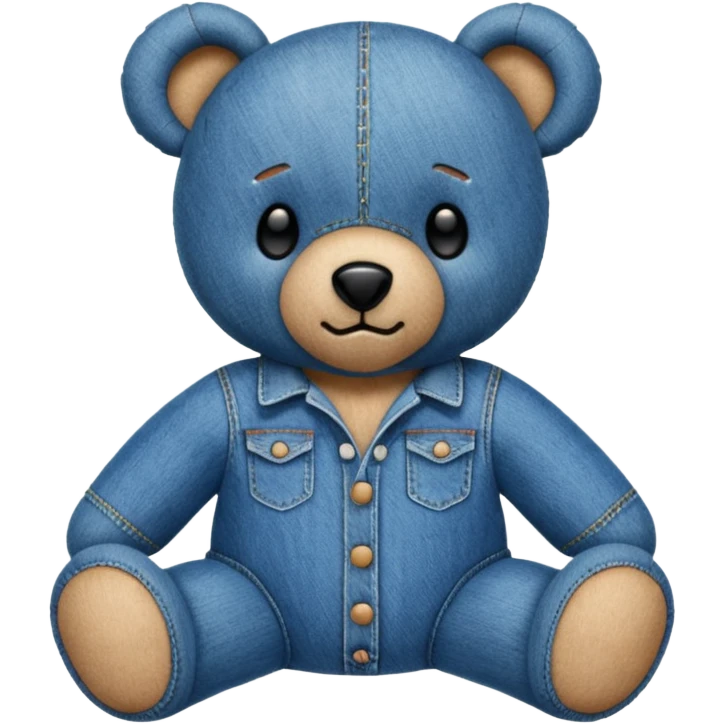 Denim teddy bear emoji