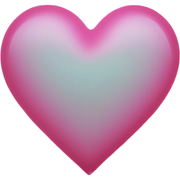 Glow in the dark heart glowing emoji