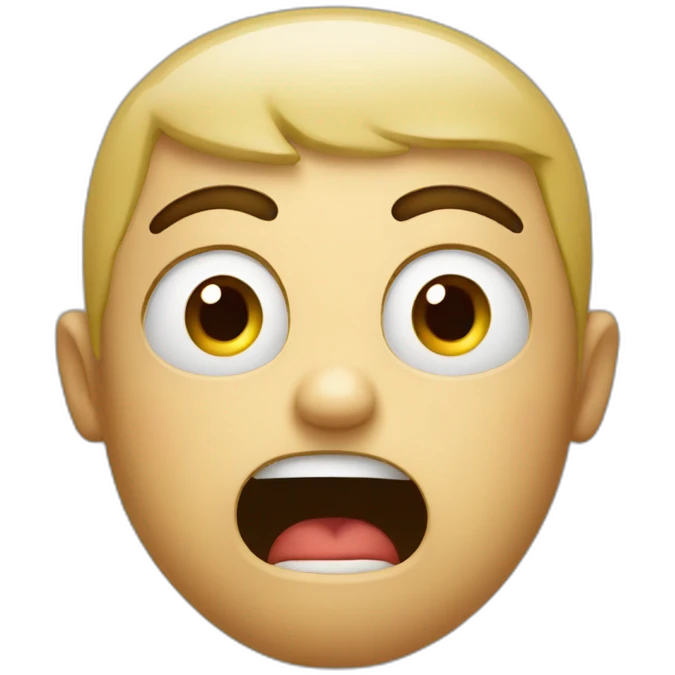 a face that is shocked and angry emoji