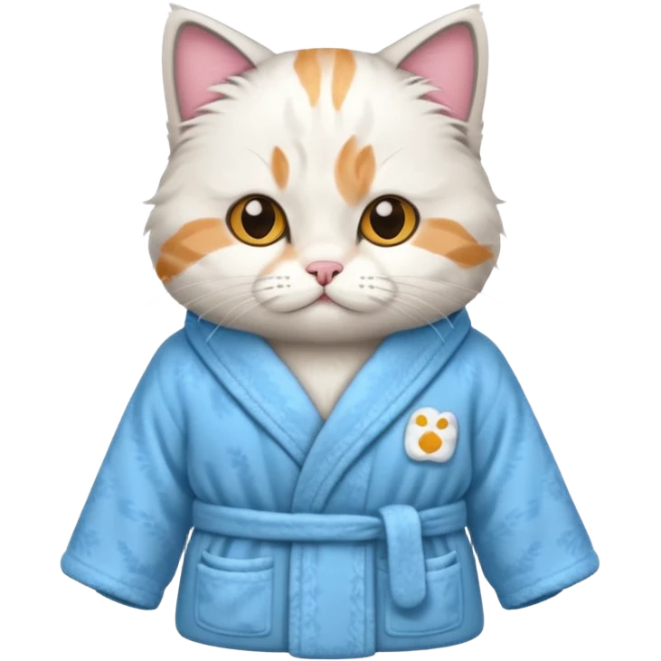 scottish cat with bathrope emoji