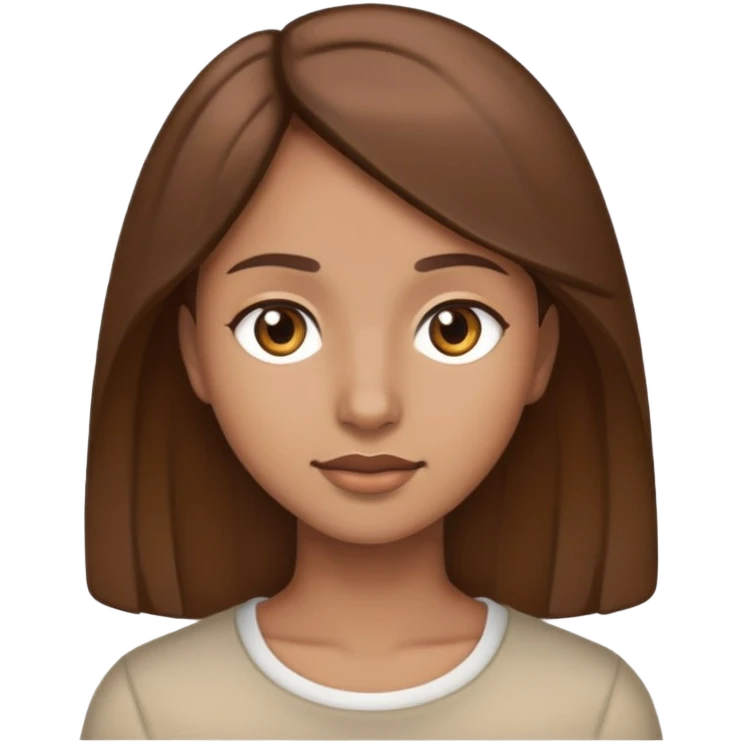 i am a bit chubby, brown hair brown eyes emoji