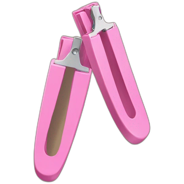 Two pink clothes pins  emoji