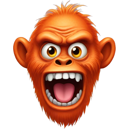 Crazy Monster orang emoji