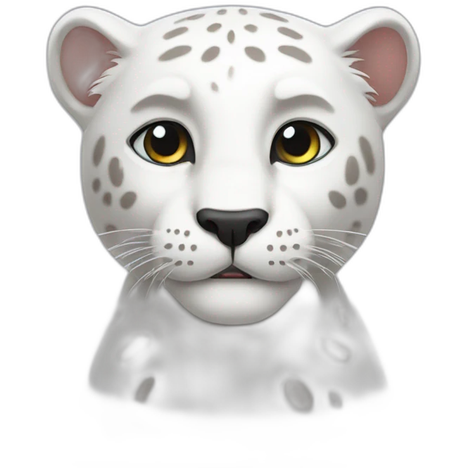 WHITE CUTE panther emoji