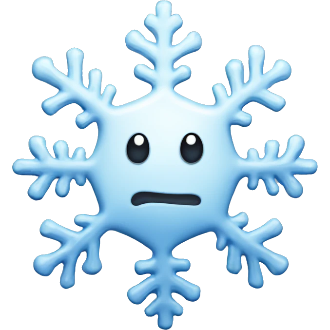Melting snowflake emoji