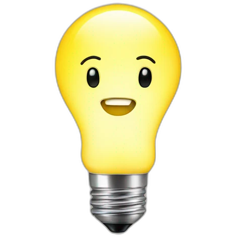 yellow smiling light bulb emoji