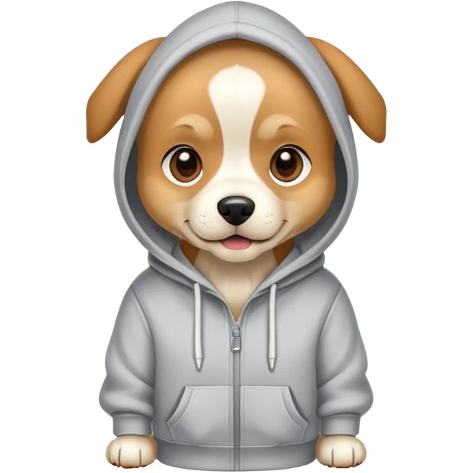Dog wearing a hoodie  emoji