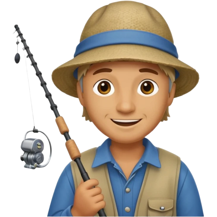 happy fisherman emoji