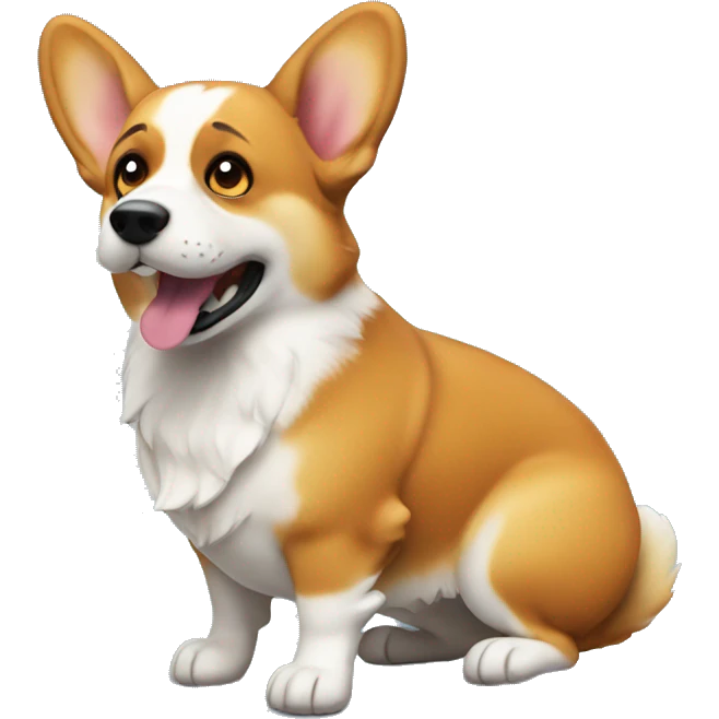 naughty corgi emoji