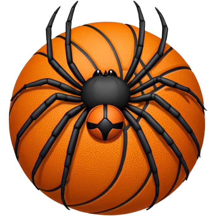 A spider with a basketball in the background  emoji