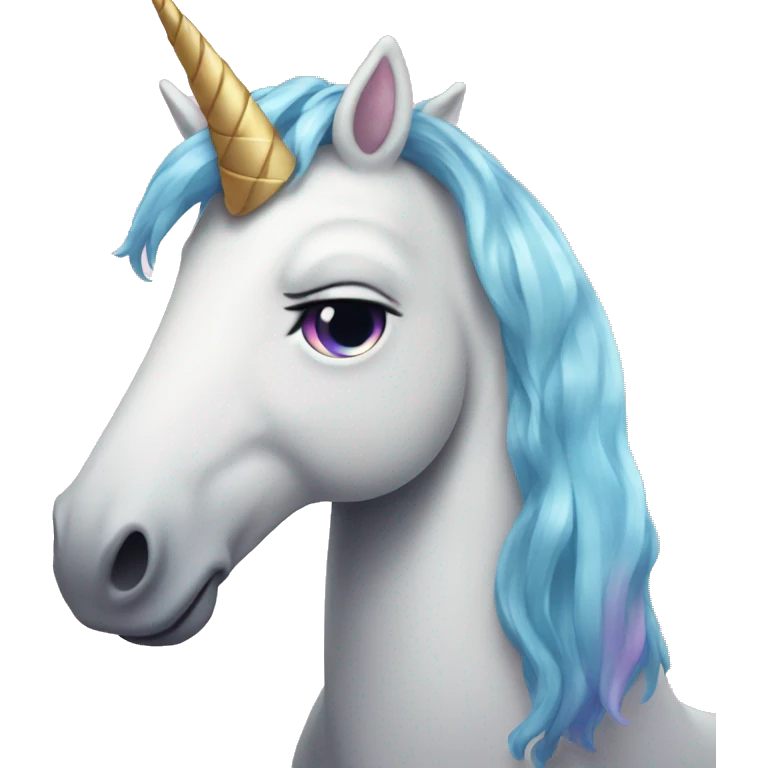 Sad unicorn emoji