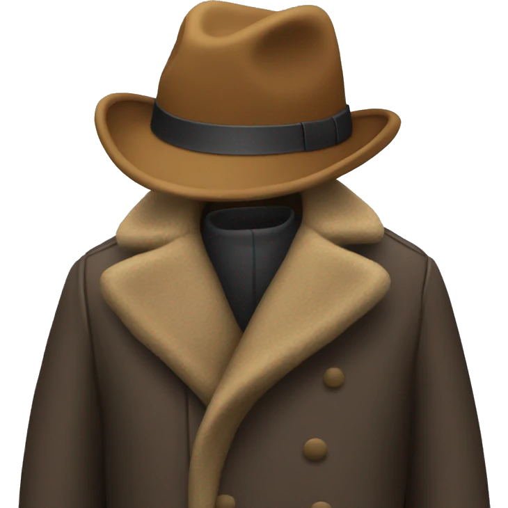 Hat and coat emoji