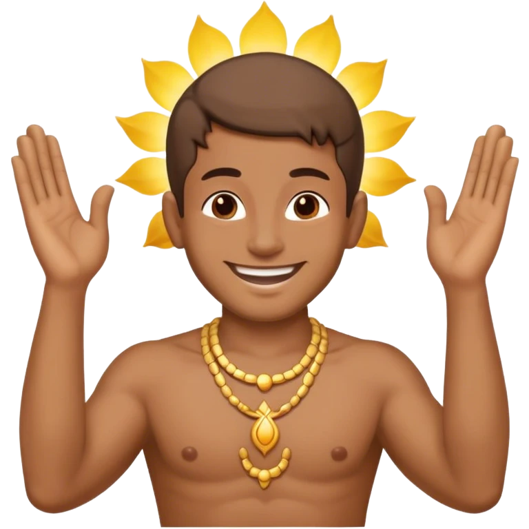 Man having an idea so amazing he reaches nirvana emoji