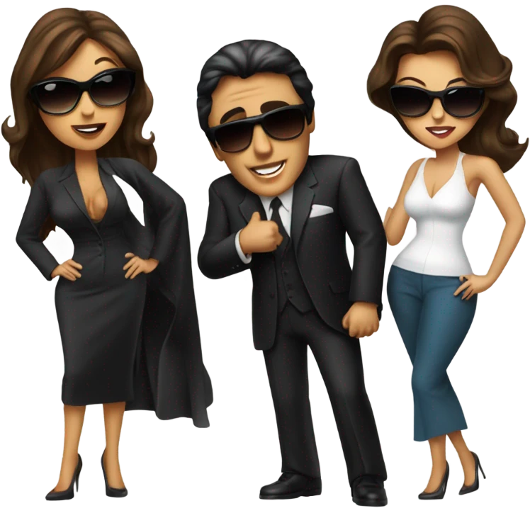 Tony Montana sunglasses with 3 attractive women emoji