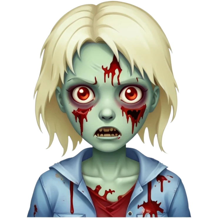 Zombie pretty girl emoji