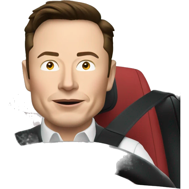 elon musk driving a Tesla  emoji