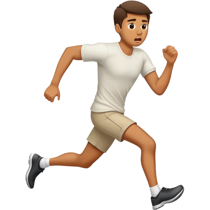 A man trying to escape getting jumped emoji