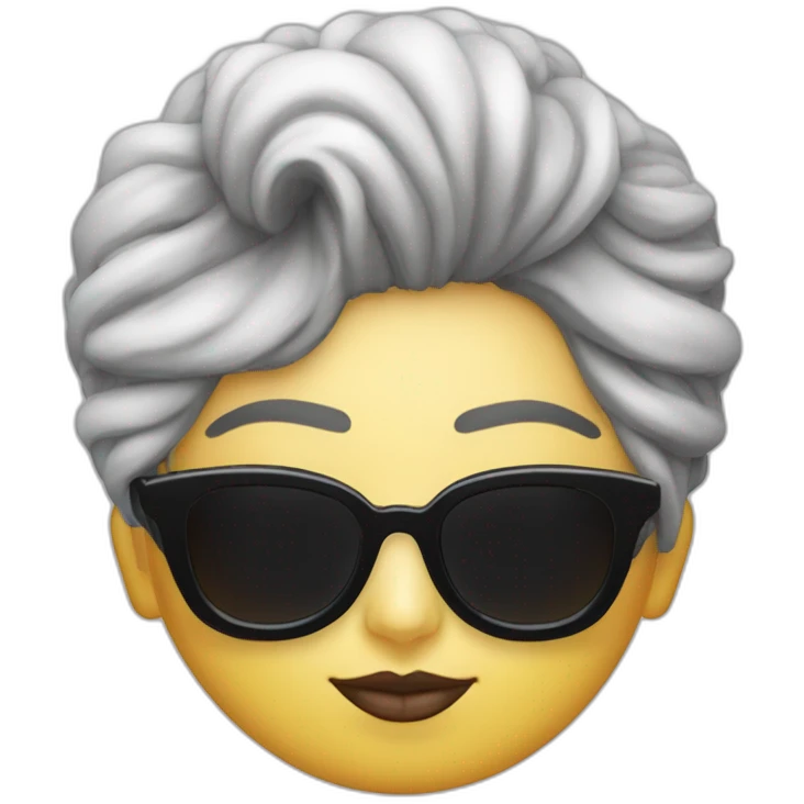 Lady gaga avec de grosse lunettes de soleil noir  emoji