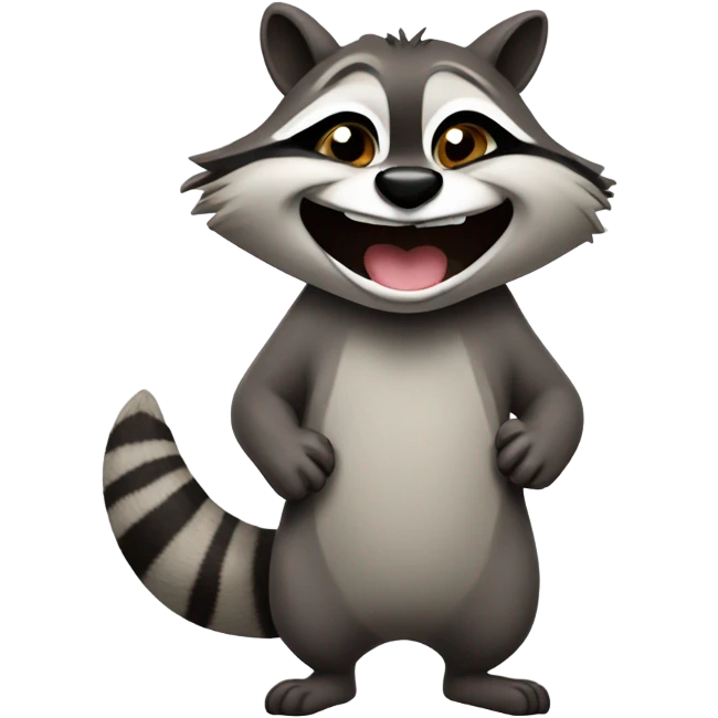 Raccoon laughing  emoji