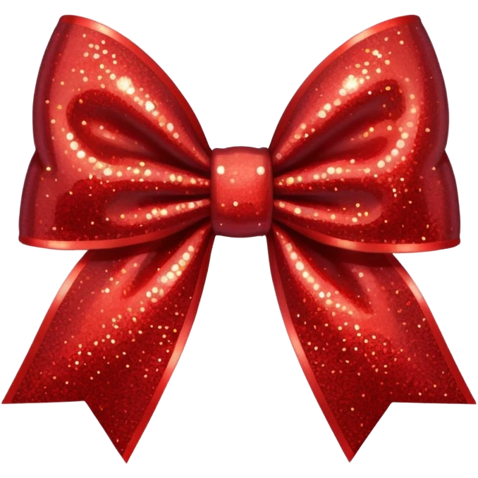 red glitter bow emoji
