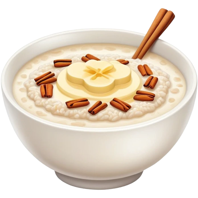rice porridge with cinnamonsugar and butter emoji