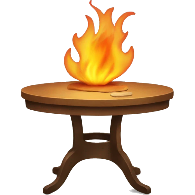 table on fire emoji