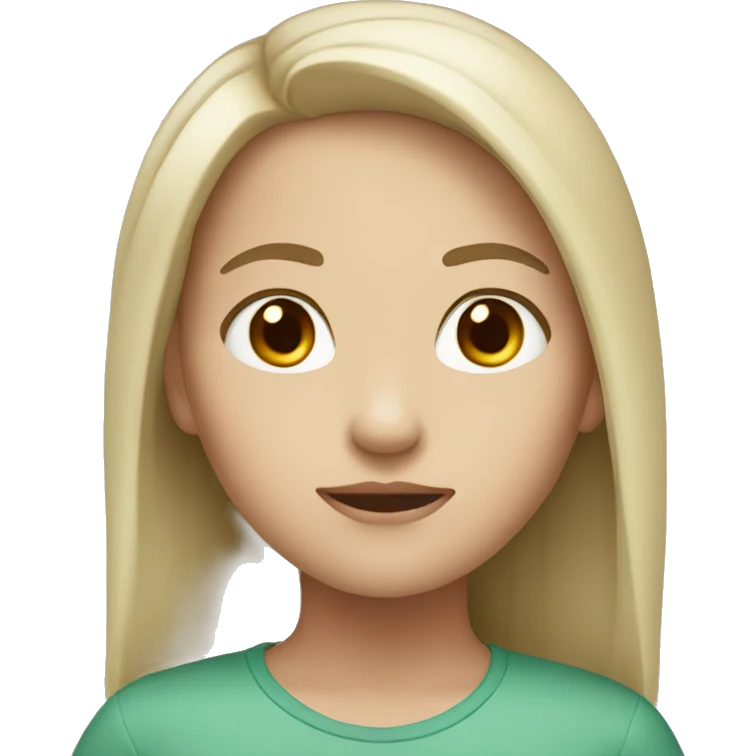 Half Asian half white girl emoji