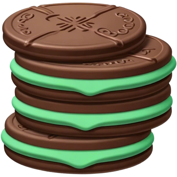 Girl Scout thin mint cookies stack emoji