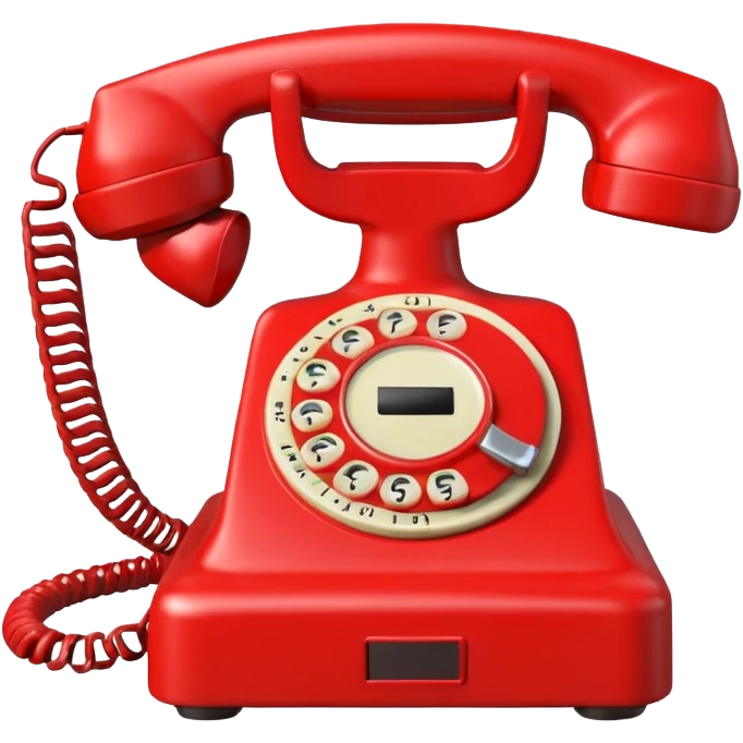 telephone red emoji
