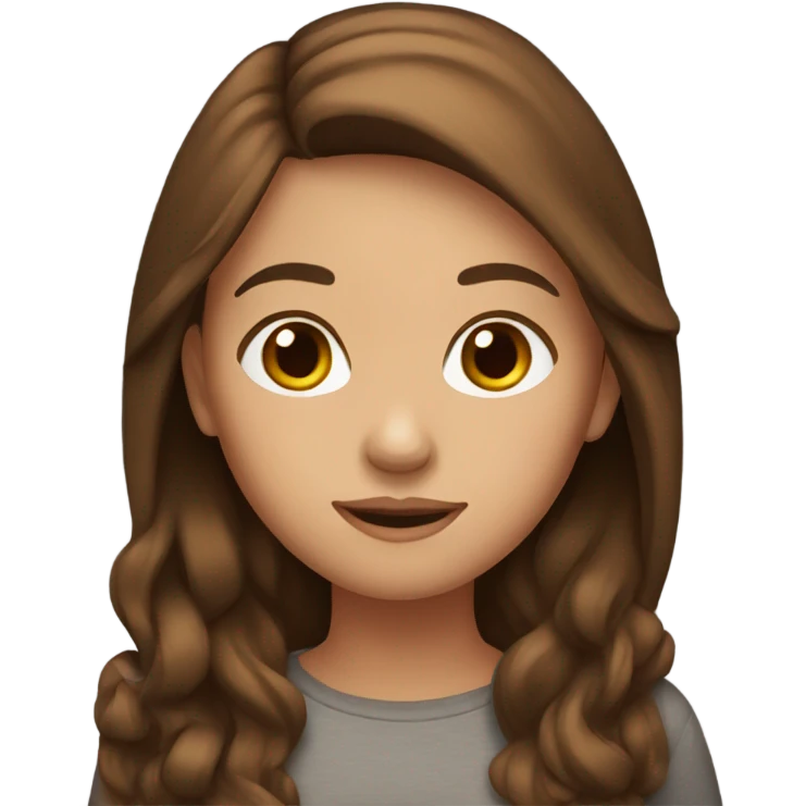 Girl with brown hair  emoji