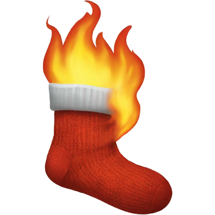 Burning sock emoji