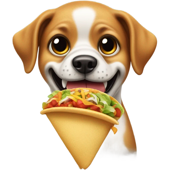 Dog with a taco from Mexico ￼ emoji