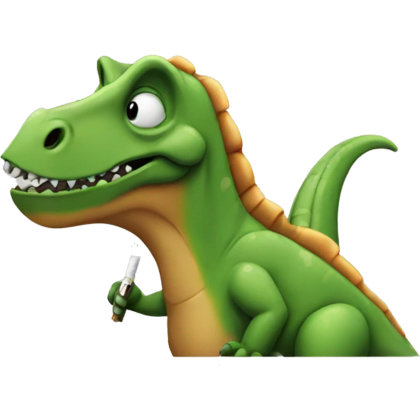 Dinosaur smoking emoji