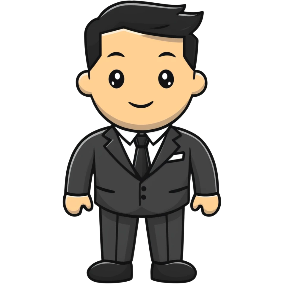 man wearing a suit with black horizontal stripes emoji