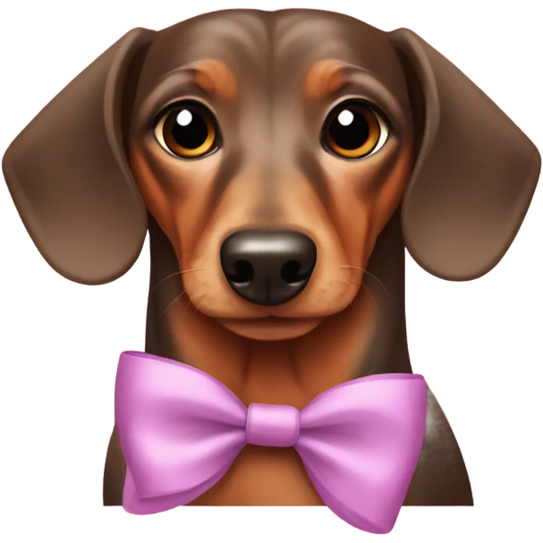 Dachshund with bows  emoji