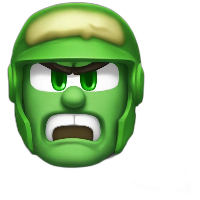 Luigi angry doomguy emoji