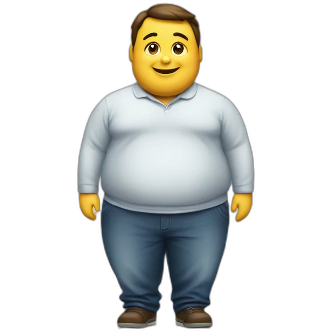 A fat boy with Qfc board emoji