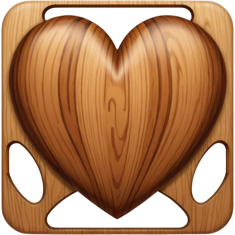 Wood grain heart emoji