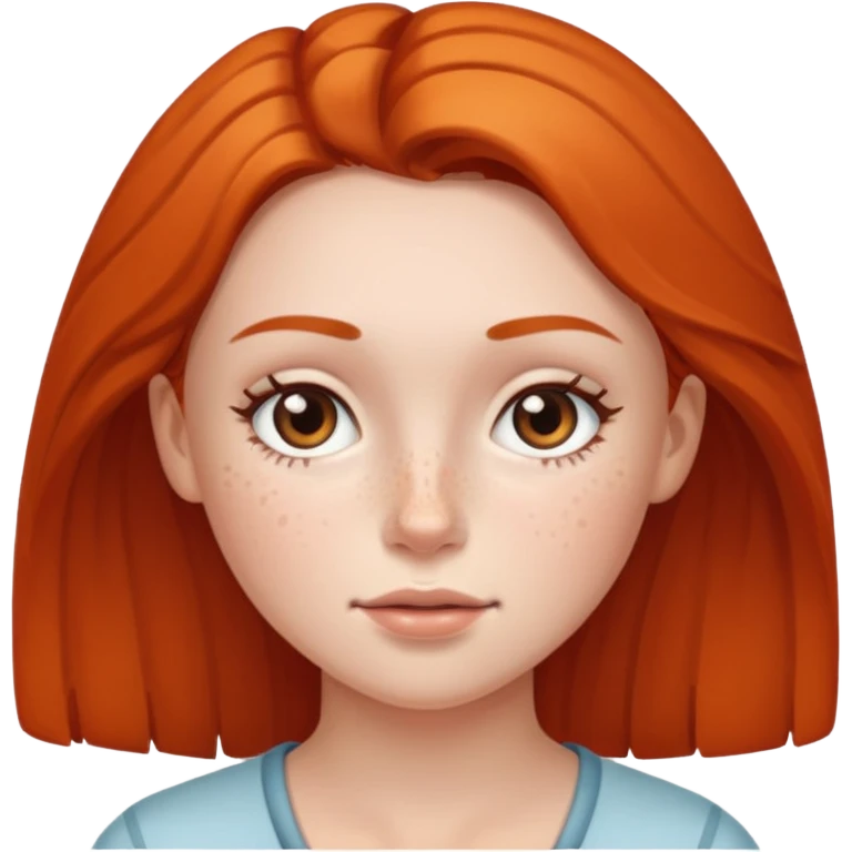 a girl with square face emoji