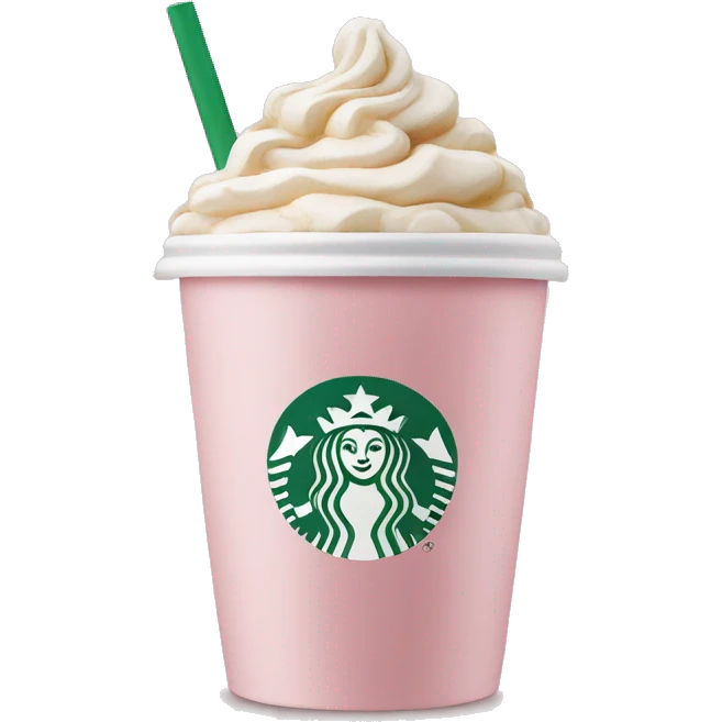 Light pink coffee Starbucks  emoji