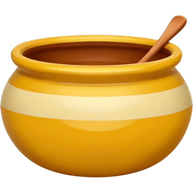 Clay Pottery Bowl yellow  emoji